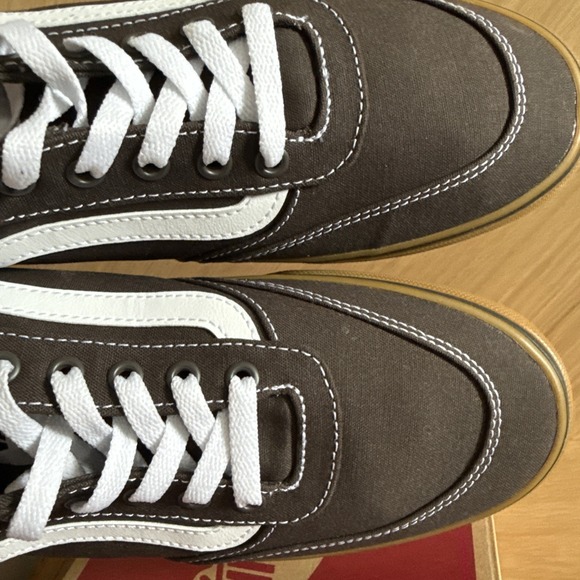 Vans Brooklyn LS Skateboard Shoe Canvas Gum‎ Turkish Coffee Size 10 Brand New - Picture 6 of 7